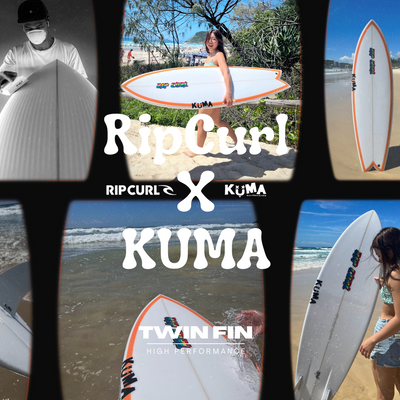 【日本生産10本限定】RIPCURL x KUMA サーフボード　特注ナンバリング付き