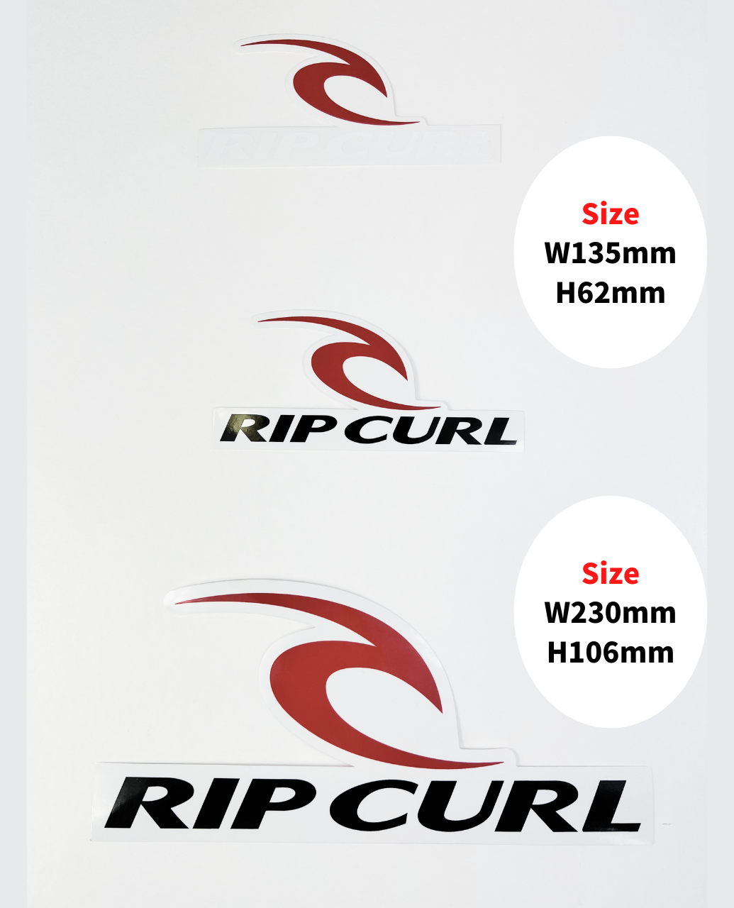 白/黒】CORPORATE LOGO ステッカー Mサイズ / W135mm – Rip Curl Japan